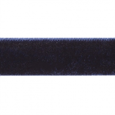 Лента бархатная нейлон, шир.12 мм, (упак. 45,7м), цв.180-т.синий - купить в Сызрани. Цена: 411.60 руб.