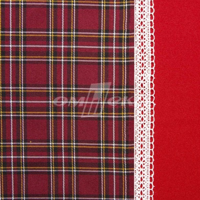 Ткань костюмная клетка 24379 2012, 230 гр/м2, шир.150см, цвет бордовый/бел/жел - купить в Сызрани. Цена 539.74 руб.