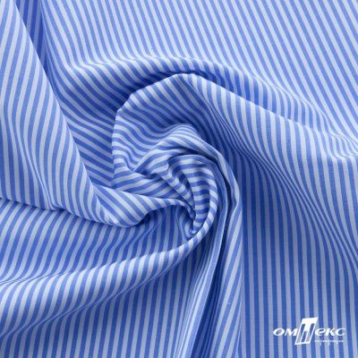 Ткань сорочечная Полоска Кенди, 115 г/м2, 58% пэ,42% хл, шир.150 см, цв.2-голубой, (арт.110) - купить в Сызрани. Цена 306.69 руб.