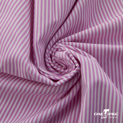 Ткань сорочечная Полоска Кенди, 115 г/м2, 58% пэ,42% хл, шир.150 см, цв.1-розовый, (арт.110) - купить в Сызрани. Цена 306.69 руб.