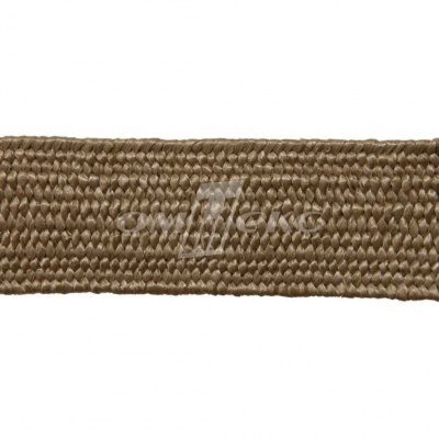 Тесьма отделочная полипропиленовая плетеная эластичная #2, шир. 40мм, цв.- соломенный - купить в Сызрани. Цена: 50.99 руб.