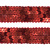 Тесьма с пайетками 3, шир. 20 мм/уп. 25+/-1 м, цвет красный - купить в Сызрани. Цена: 778.19 руб.