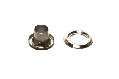 Люверсы металлические "ОмТекс", блочка/кольцо, (3 мм) - цв.никель - купить в Сызрани. Цена: 0.18 руб.