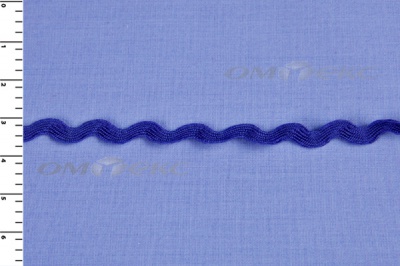 Тесьма плетеная "Вьюнчик"/синий - купить в Сызрани. Цена: 40.72 руб.