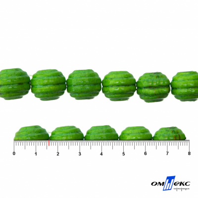 0309-Бусины деревянные "ОмТекс", 16 мм, упак.50+/-3шт, цв.019-зеленый - купить в Сызрани. Цена: 62.22 руб.
