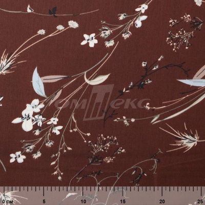 Плательная ткань "Фламенко" 2.2, 80 гр/м2, шир.150 см, принт растительный - купить в Сызрани. Цена 239.03 руб.