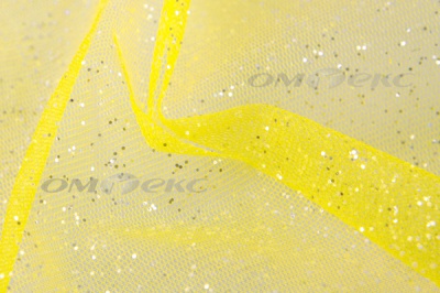 Сетка Глиттер, 40 гр/м2, шир.160см, цвет жёлтый - купить в Сызрани. Цена 163.01 руб.