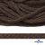 Шнур плетеный d-6 мм, 70% хлопок 30% полиэстер, уп.90+/-1 м, цв.1073-т.коричневый - купить в Сызрани. Цена: 594 руб.