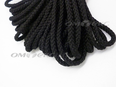 Шнур В-035 4 мм круп.плетение 100 м черный - купить в Сызрани. Цена: 156.40 руб.