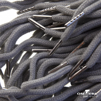 Шнурки #107-08, круглые 130 см, цв.серый - купить в Сызрани. Цена: 26.88 руб.