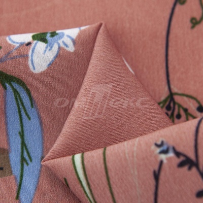 Плательная ткань "Фламенко" 2.1, 80 гр/м2, шир.150 см, принт растительный - купить в Сызрани. Цена 311.05 руб.