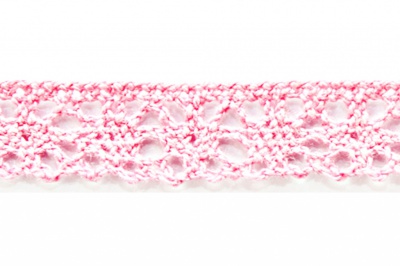 Тесьма кружевная 0621-1607, шир. 15 мм/уп. 20+/-1 м, цвет 096-розовый - купить в Сызрани. Цена: 302.42 руб.
