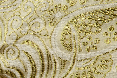 Ткань костюмная жаккард №5, 140 гр/м2, шир.150см, цвет золото - купить в Сызрани. Цена 383.29 руб.