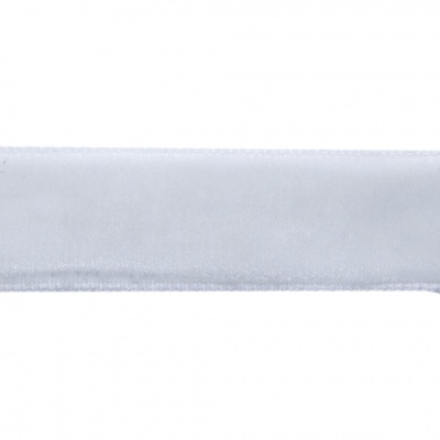 Лента бархатная нейлон, шир.12 мм, (упак. 45,7м), цв.01-белый - купить в Сызрани. Цена: 457.61 руб.