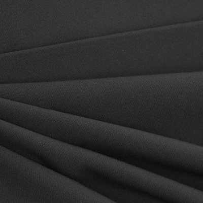 Костюмная ткань "Элис", 220 гр/м2, шир.150 см, цвет чёрный - купить в Сызрани. Цена 308 руб.