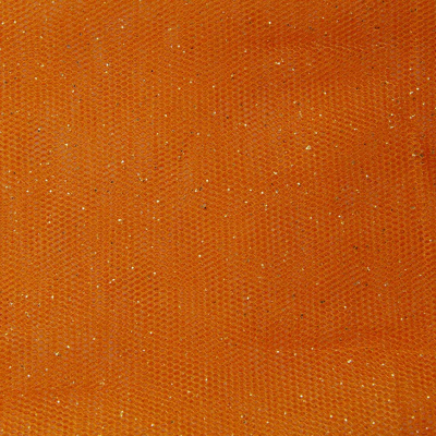Сетка Глиттер, 24 г/м2, шир.145 см., оранжевый - купить в Сызрани. Цена 118.43 руб.