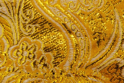 Ткань костюмная жаккард №12, 140 гр/м2, шир.150см, цвет жёлтый - купить в Сызрани. Цена 383.29 руб.