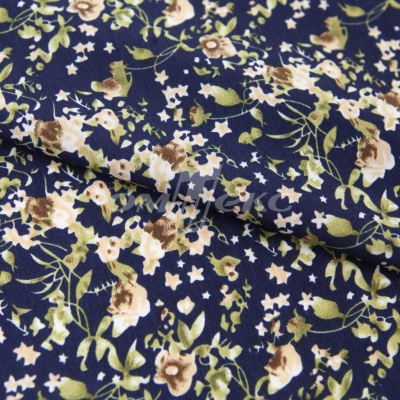 Плательная ткань "Фламенко" 1.1, 80 гр/м2, шир.150 см, принт растительный - купить в Сызрани. Цена 241.49 руб.