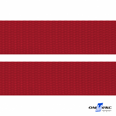 Красный- цв.171 -Текстильная лента-стропа 550 гр/м2 ,100% пэ шир.20 мм (боб.50+/-1 м) - купить в Сызрани. Цена: 318.85 руб.