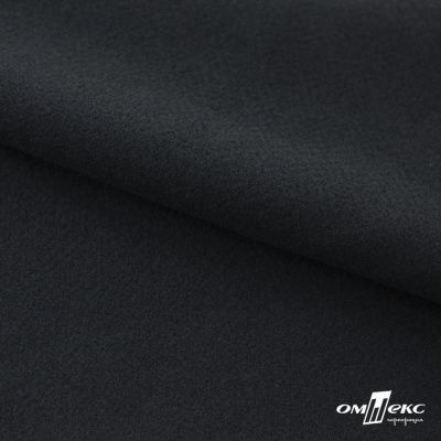 Трикотажное полотно "Капри" 100% полиэстр, 152см, 320 г/м2, чёрный, м - купить в Сызрани. Цена 374 руб.