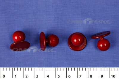 Пуговица поварская "Пукля", 10 мм, цвет красный - купить в Сызрани. Цена: 2.28 руб.