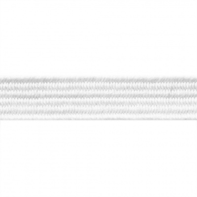 Резиновые нити с текстильным покрытием, шир. 6 мм (182 м/уп), цв.-белый - купить в Сызрани. Цена: 705.59 руб.