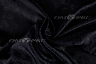 Ткань подкладочная жаккард Р14098, чёрный, 85 г/м2, шир. 150 см, 230T - купить в Сызрани. Цена 166.45 руб.