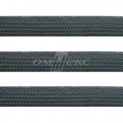 Шнур плетеный (плоский) d-12 мм, (уп.90+/-1м), 100% полиэстер, цв.272 - серый - купить в Сызрани. Цена: 8.62 руб.