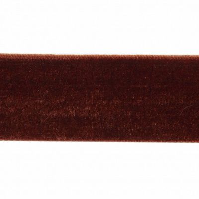 Лента бархатная нейлон, шир.25 мм, (упак. 45,7м), цв.120-шоколад - купить в Сызрани. Цена: 981.09 руб.