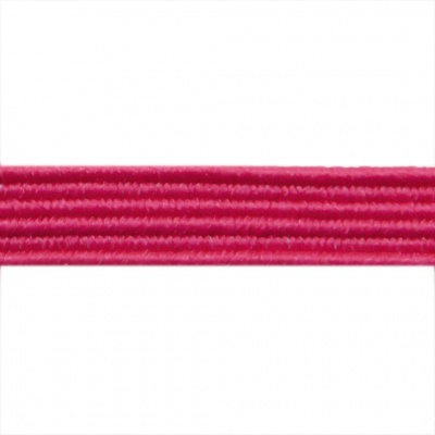 Резиновые нити с текстильным покрытием, шир. 6 мм ( упак.30 м/уп), цв.- 84-фуксия - купить в Сызрани. Цена: 155.22 руб.