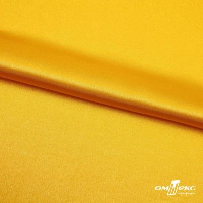 Поли креп-сатин 13-0859, 125 (+/-5) гр/м2, шир.150см, цвет жёлтый - купить в Сызрани. Цена 155.57 руб.