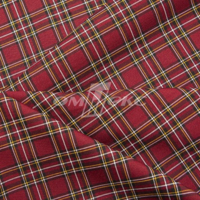 Ткань костюмная клетка 24379 2012, 230 гр/м2, шир.150см, цвет бордовый/бел/жел - купить в Сызрани. Цена 545.24 руб.