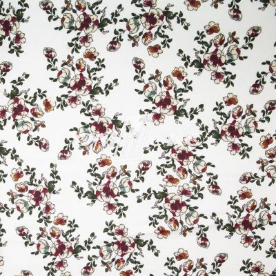 Плательная ткань "Фламенко" 23.1, 80 гр/м2, шир.150 см, принт растительный - купить в Сызрани. Цена 264.56 руб.