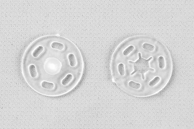 Кнопки пришивные пластиковые 15 мм, блистер 24шт, цв.-прозрачные - купить в Сызрани. Цена: 68.79 руб.