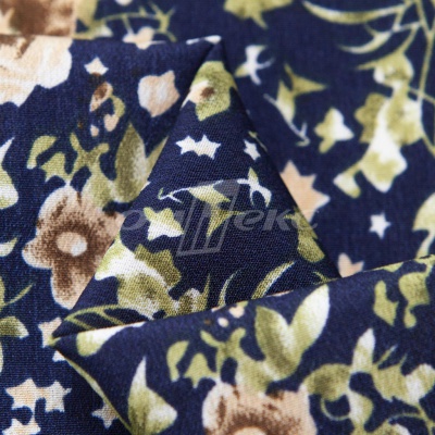 Плательная ткань "Фламенко" 1.1, 80 гр/м2, шир.150 см, принт растительный - купить в Сызрани. Цена 241.49 руб.