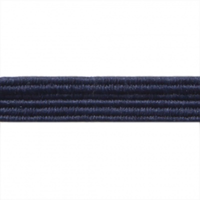 Резиновые нити с текстильным покрытием, шир. 6 мм ( упак.30 м/уп), цв.- 117-т.синий - купить в Сызрани. Цена: 152.05 руб.