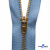 Молнии джинсовые металл т-5, 18 см латунь (YG), цв.-деним (231) - купить в Сызрани. Цена: 22.80 руб.