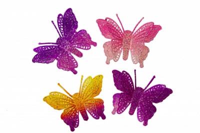Бабочка декоративная пластиковая #12 - купить в Сызрани. Цена: 7.09 руб.