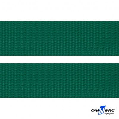 Зелёный- цв.876 -Текстильная лента-стропа 550 гр/м2 ,100% пэ шир.20 мм (боб.50+/-1 м) - купить в Сызрани. Цена: 318.85 руб.