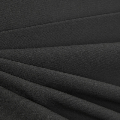 Костюмная ткань "Элис", 200 гр/м2, шир.150см, цвет чёрный - купить в Сызрани. Цена 306.20 руб.