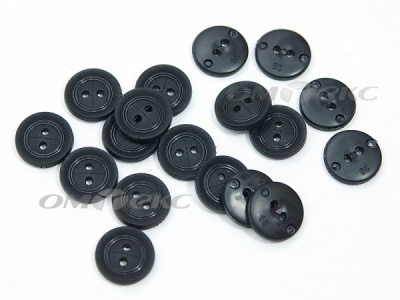 51820/18 мм (2 пр) черные пуговицы - купить в Сызрани. Цена: 0.82 руб.