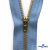 Молнии джинсовые металл т-4, 18 см латунь (YG), цв.-деним (231) - купить в Сызрани. Цена: 21.57 руб.