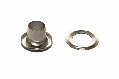 Люверсы металлические "ОмТекс", блочка/кольцо, (4 мм) - цв.никель - купить в Сызрани. Цена: 0.24 руб.