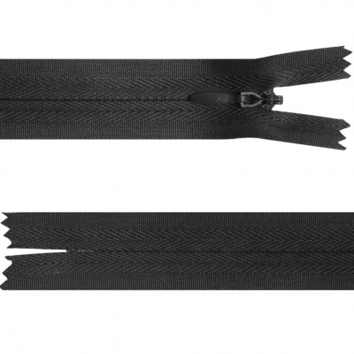 Молния потайная Т3, 18 см, полиэстер, цвет чёрный - купить в Сызрани. Цена: 4.90 руб.