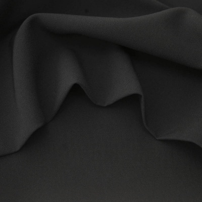 Костюмная ткань "Элис", 220 гр/м2, шир.150 см, цвет чёрный - купить в Сызрани. Цена 308 руб.