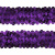 Тесьма с пайетками 12, шир. 30 мм/уп. 25+/-1 м, цвет фиолет - купить в Сызрани. Цена: 1 098.48 руб.