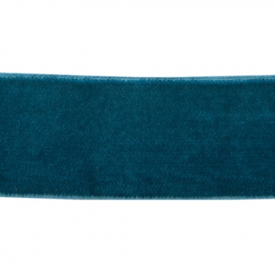 Лента бархатная нейлон, шир.25 мм, (упак. 45,7м), цв.65-изумруд - купить в Сызрани. Цена: 981.09 руб.