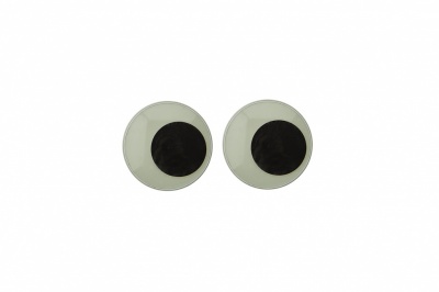 Глазки для игрушек, круглые, с бегающими зрачками, 8 мм/упак.100+/-2 шт, цв. -черно-белые - купить в Сызрани. Цена: 28.86 руб.