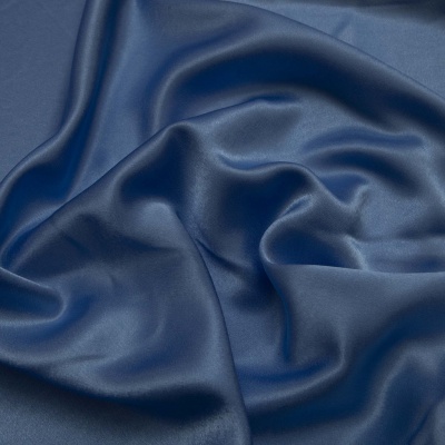 Поли креп-сатин 16-4132, 125 (+/-5) гр/м2, шир.150см, цвет голубой - купить в Сызрани. Цена 157.15 руб.