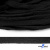 Шнур плетеный d-8 мм плоский, 70% хлопок 30% полиэстер, уп.85+/-1 м, цв.- чёрный - купить в Сызрани. Цена: 735 руб.